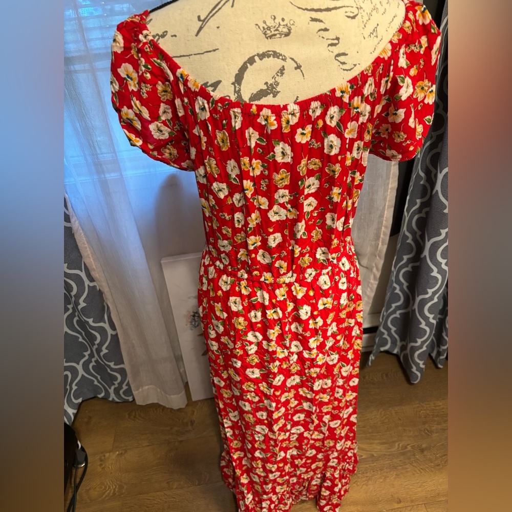 Red Floral Dress